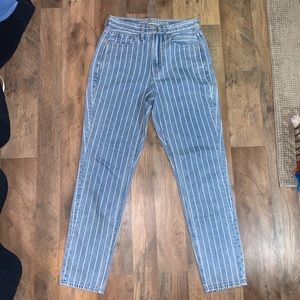 American Eagle Pinstripe Mom Jeans